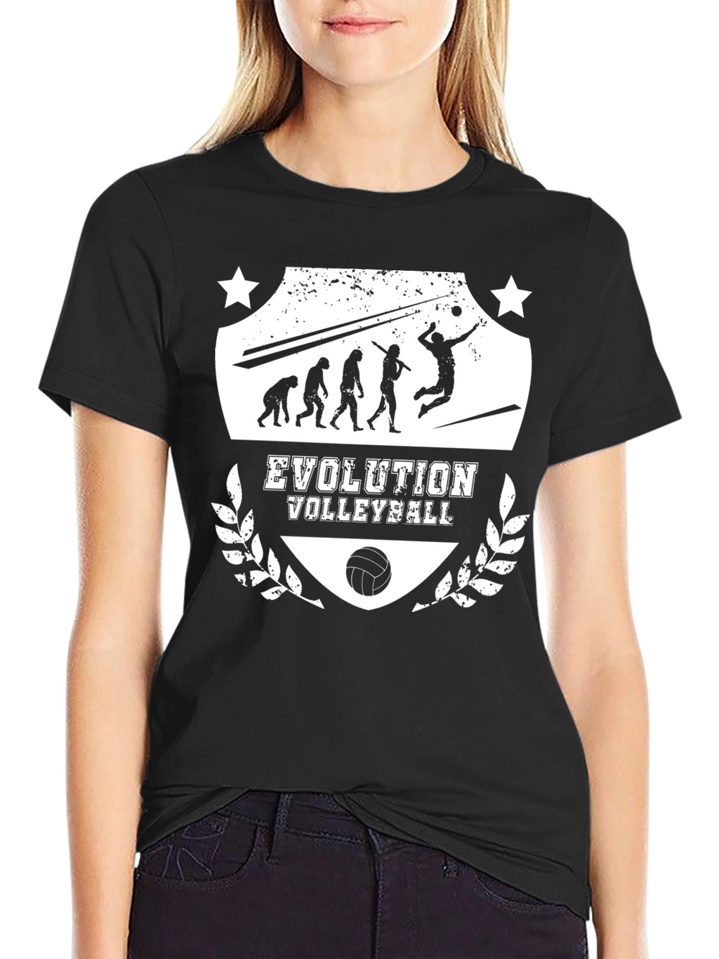 Evolution Volleyball Black Graphic T-Shirt