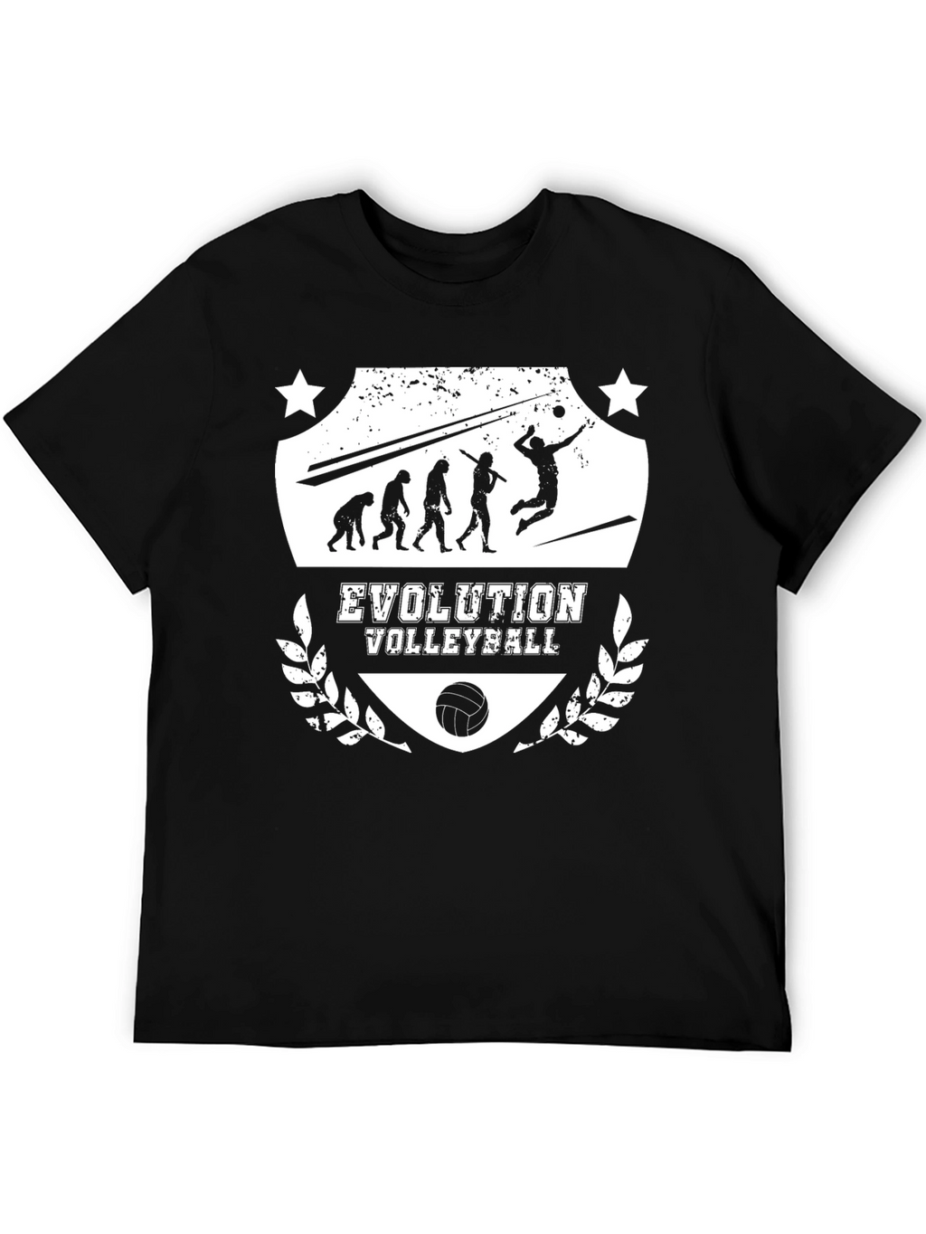Evolution Volleyball Black Graphic T-Shirt