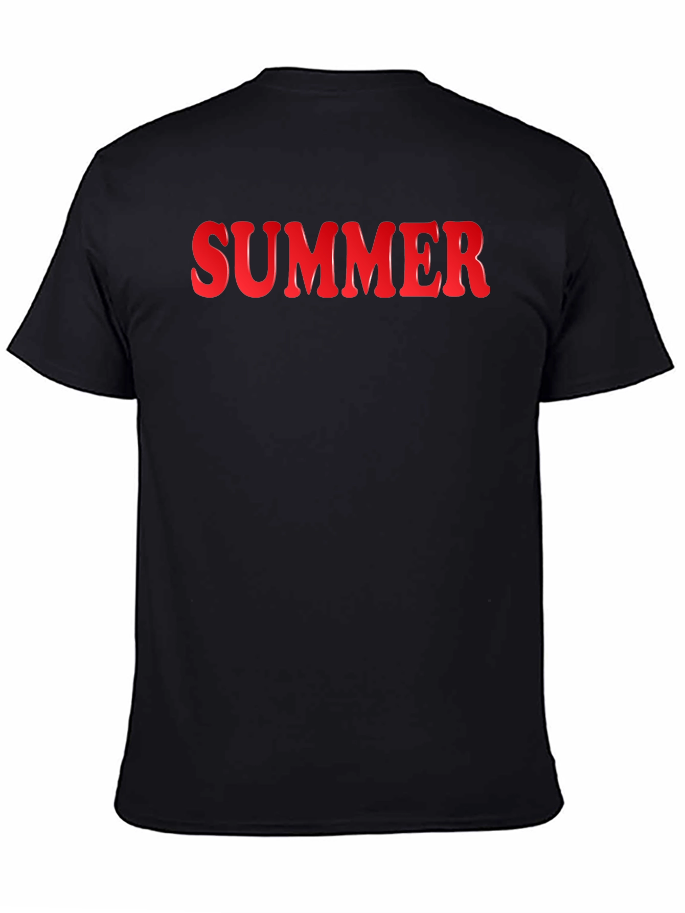 Summer Graphic Tee - Bold Red Lettering on Black