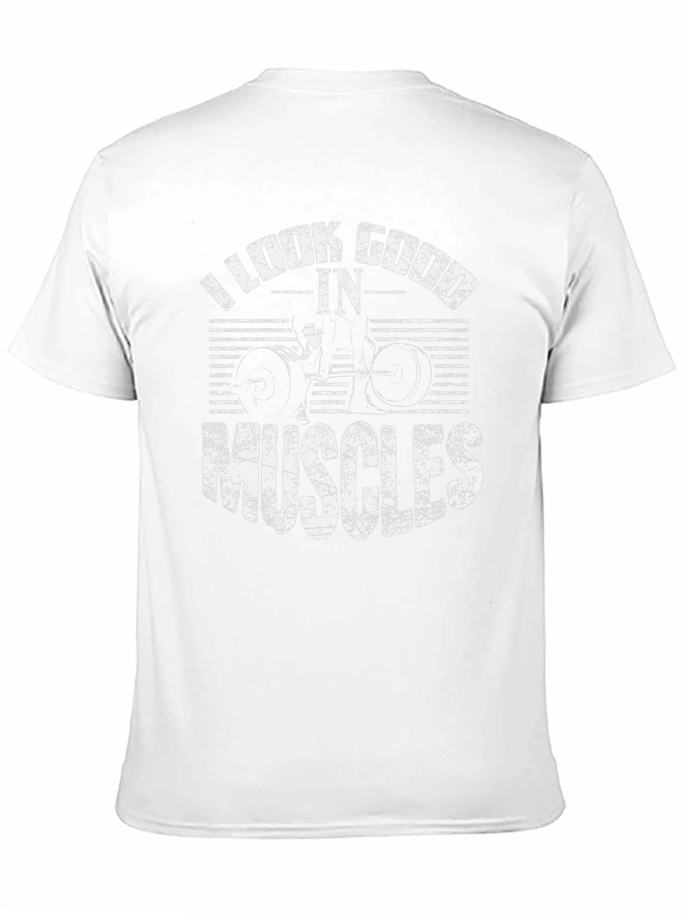I Look Good In Muscles Black Graphic T-Shirt
