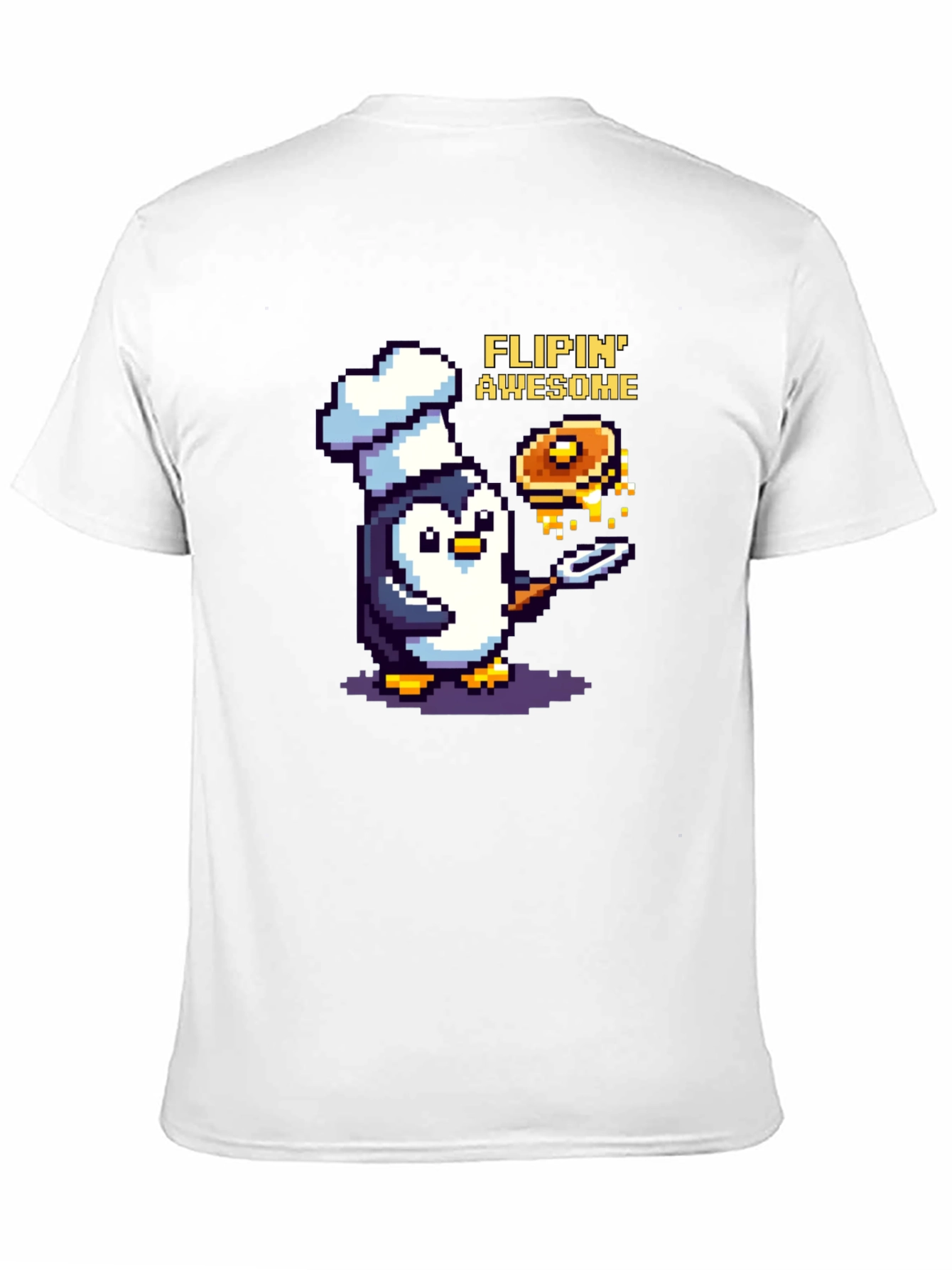 Flippin Awesome Pixel Penguin Chef T-Shirt