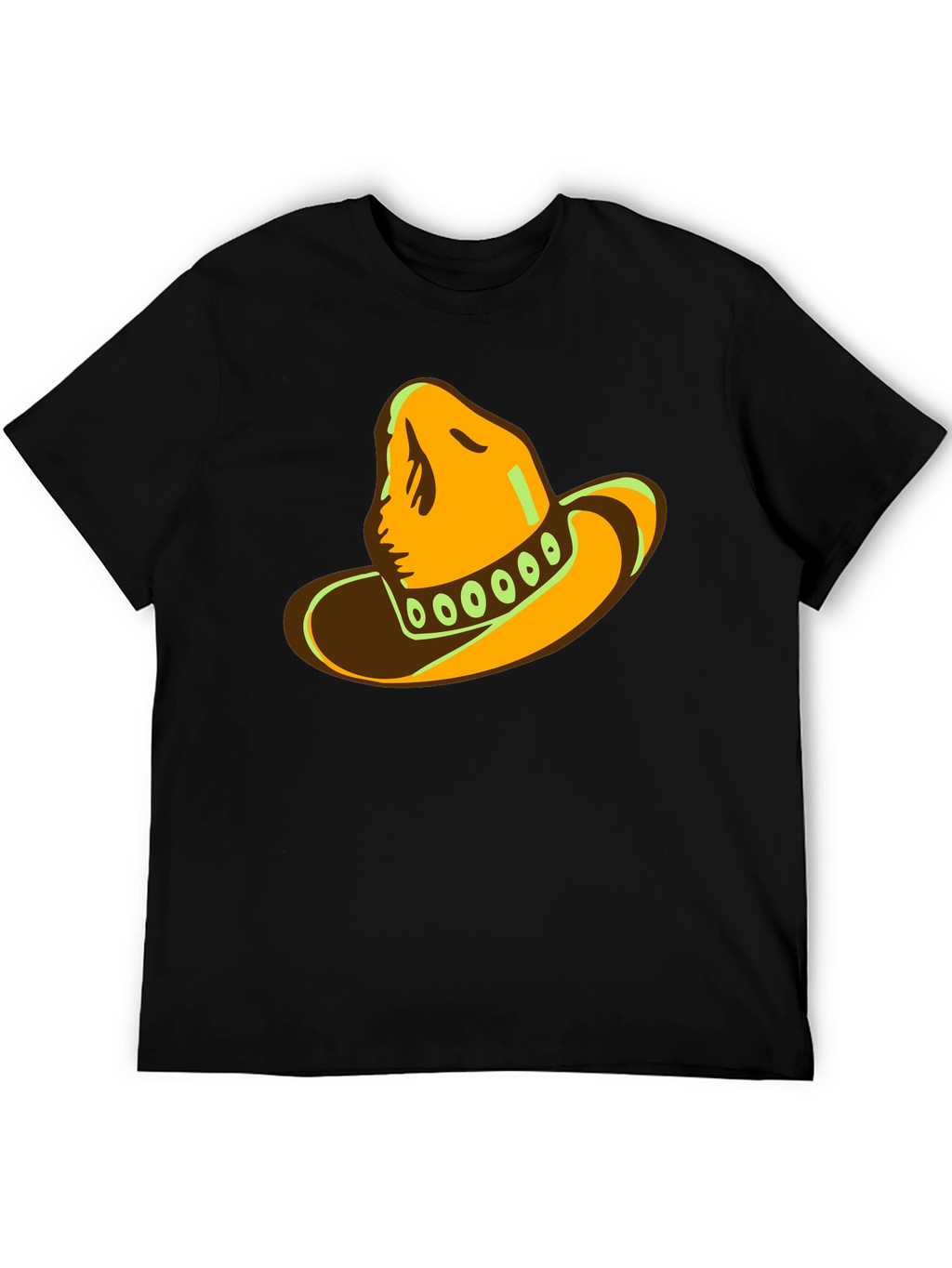 Cool Sombrero Graphic Black T-Shirt