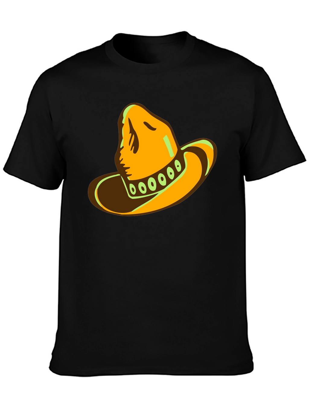 Cool Sombrero Graphic Black T-Shirt
