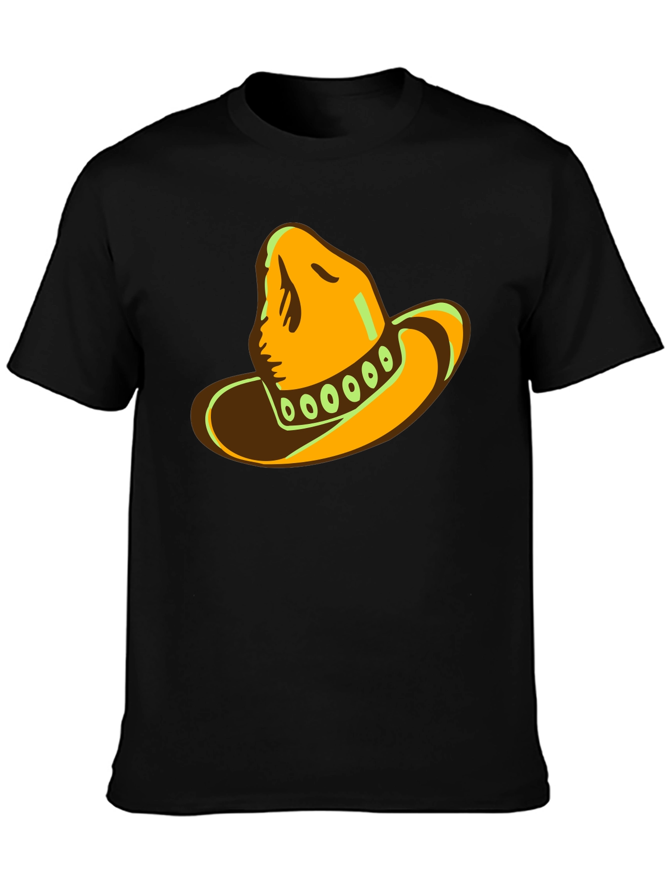 Cool Sombrero Graphic Black T-Shirt