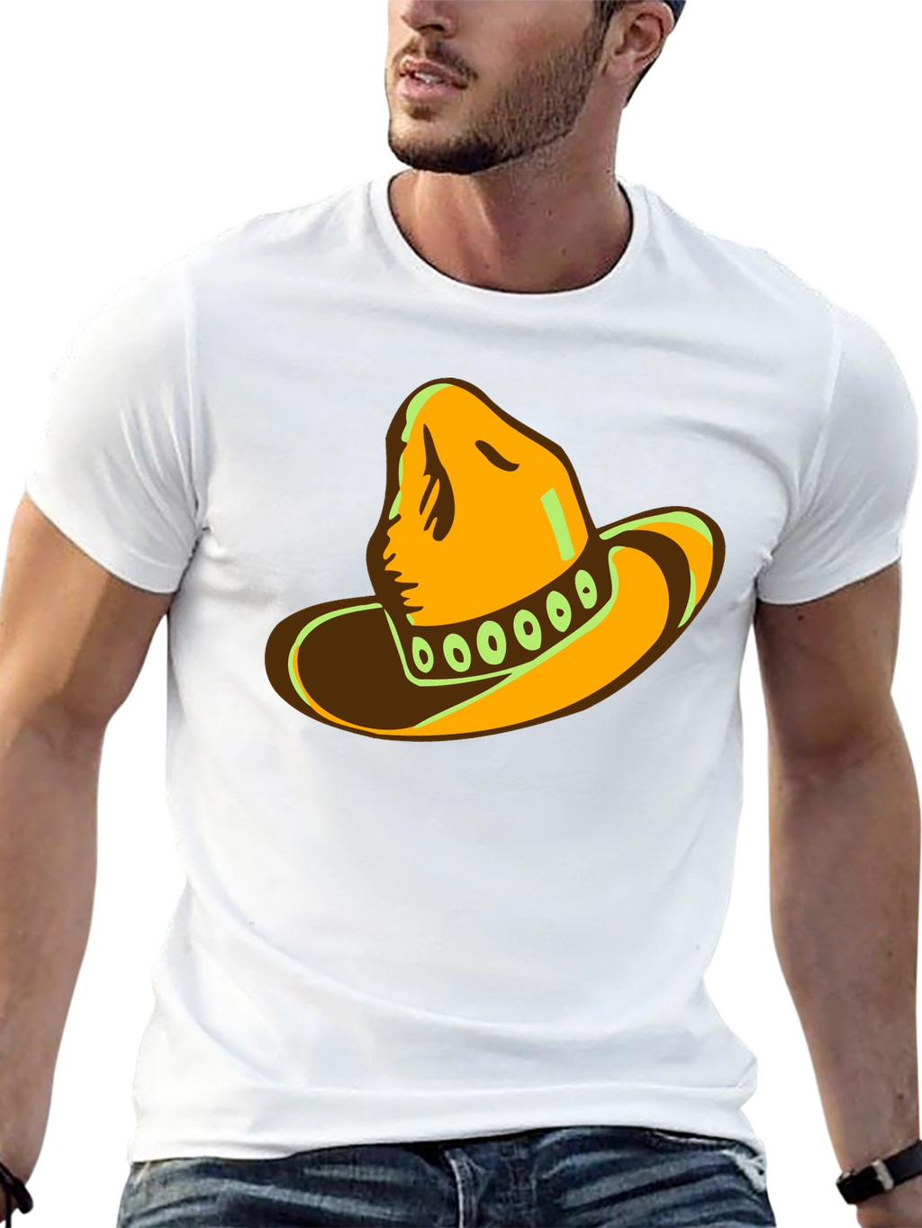 Cool Sombrero Graphic Black T-Shirt