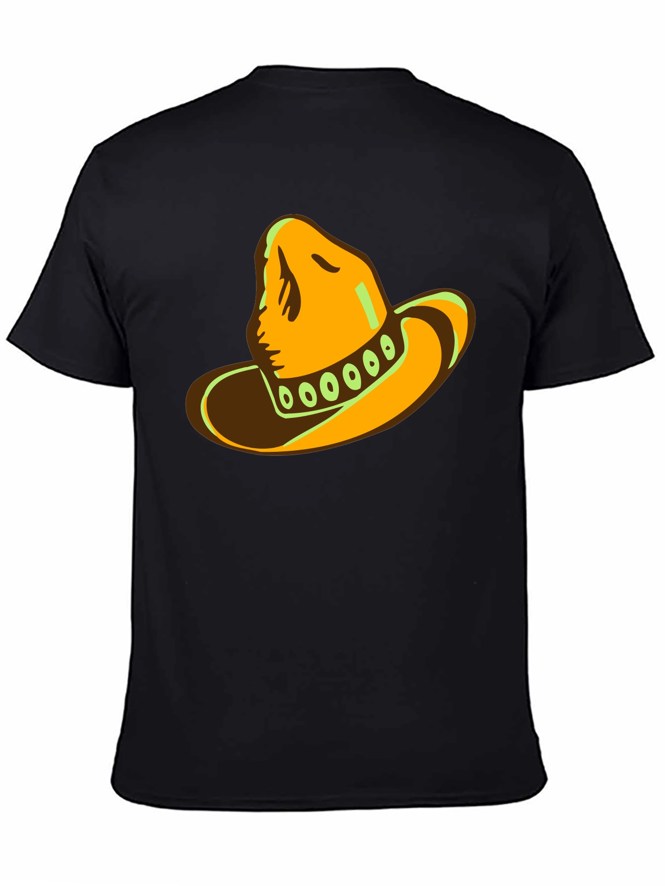 Cool Sombrero Graphic Black T-Shirt