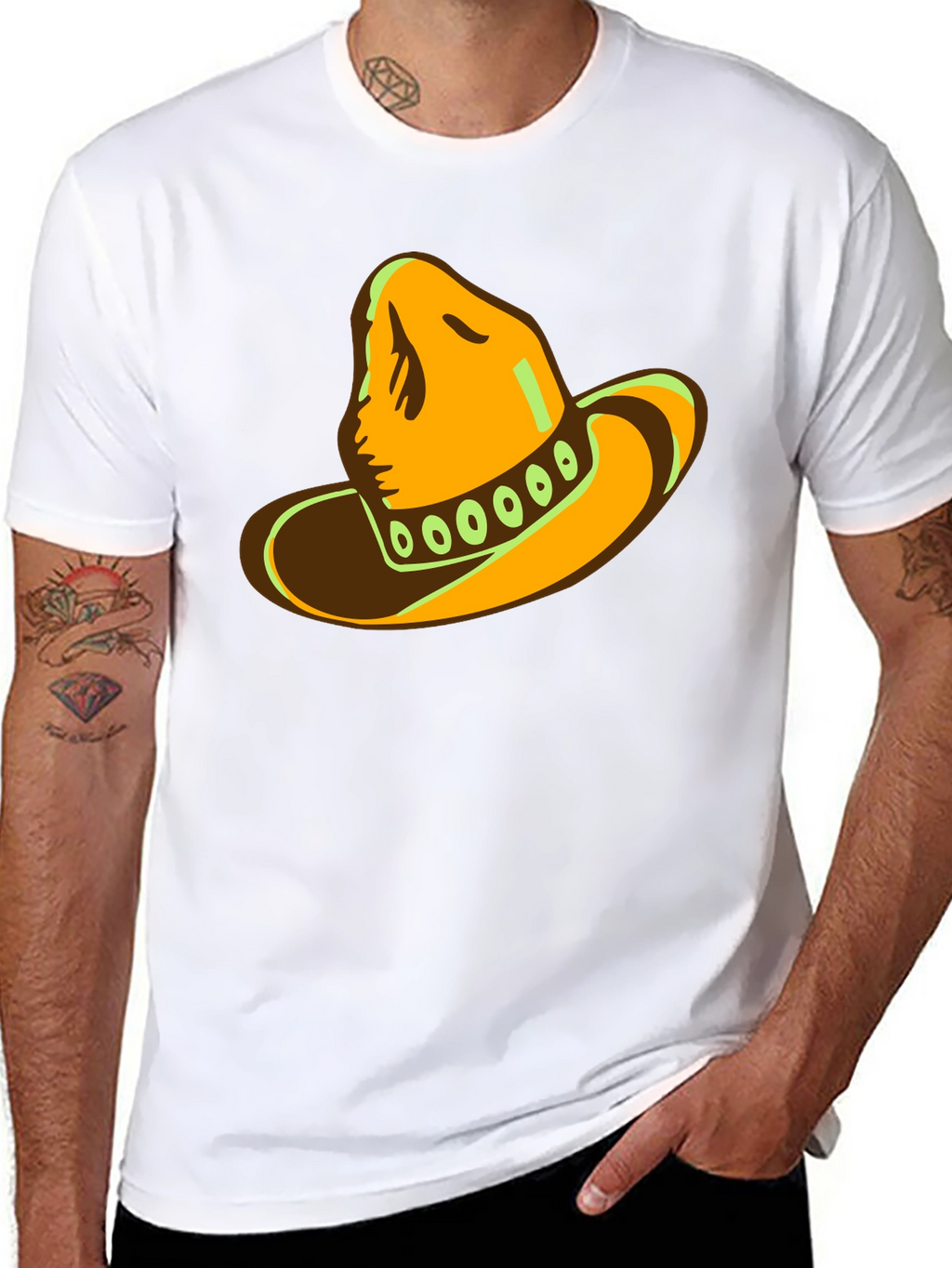 Cool Sombrero Graphic Black T-Shirt