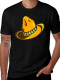 Cool Sombrero Graphic Black T-Shirt