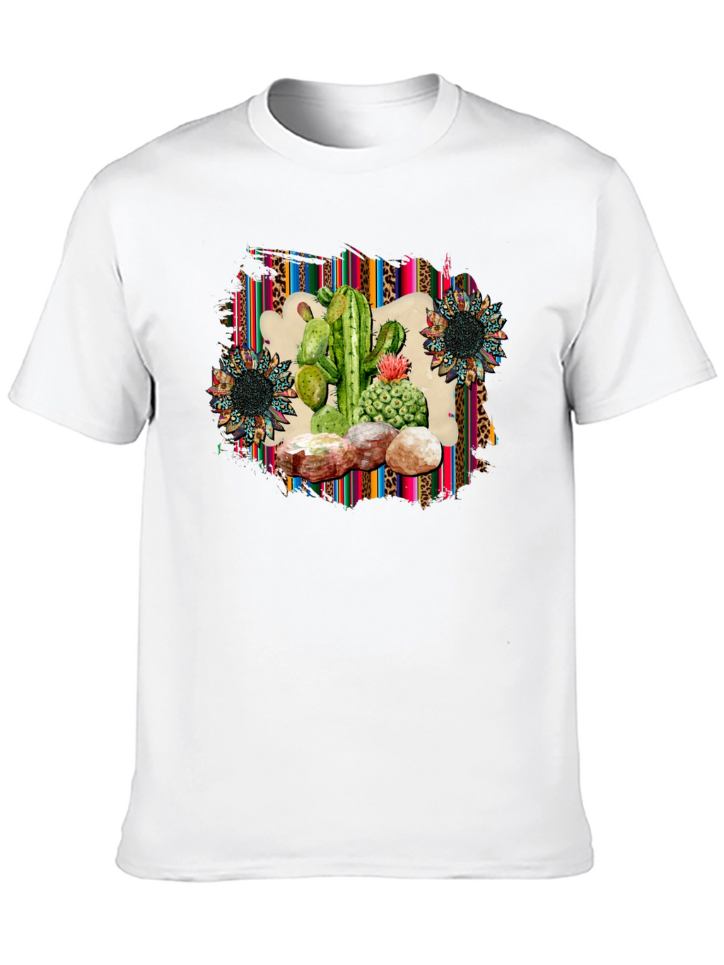 Cactus & Sunflower Graphic Print Tee