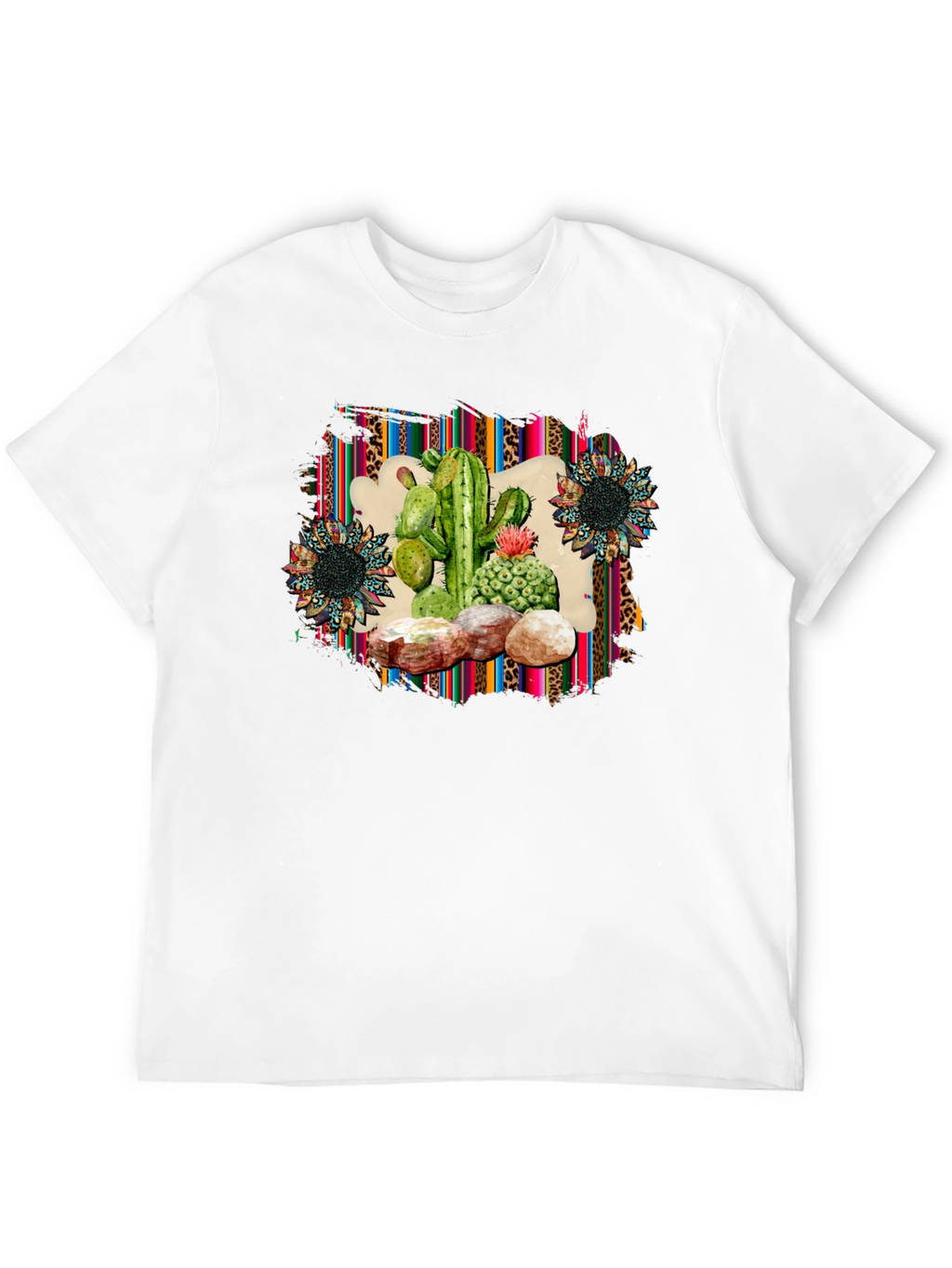 Cactus & Sunflower Graphic Print Tee