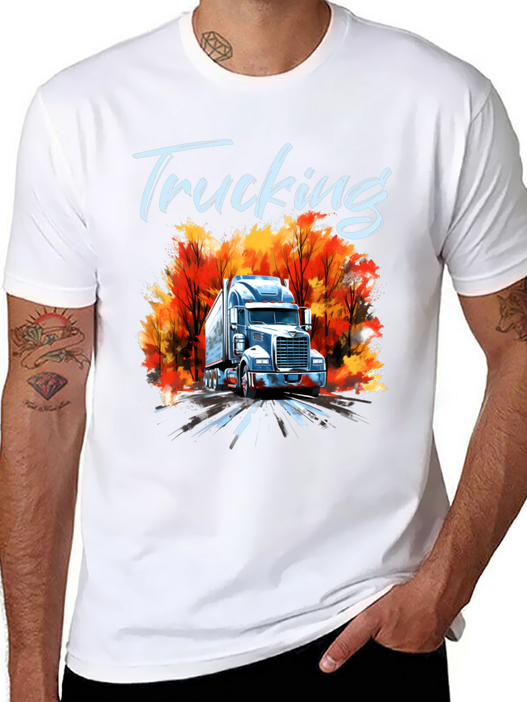 Trucking Fall T-Shirt | Unique Design