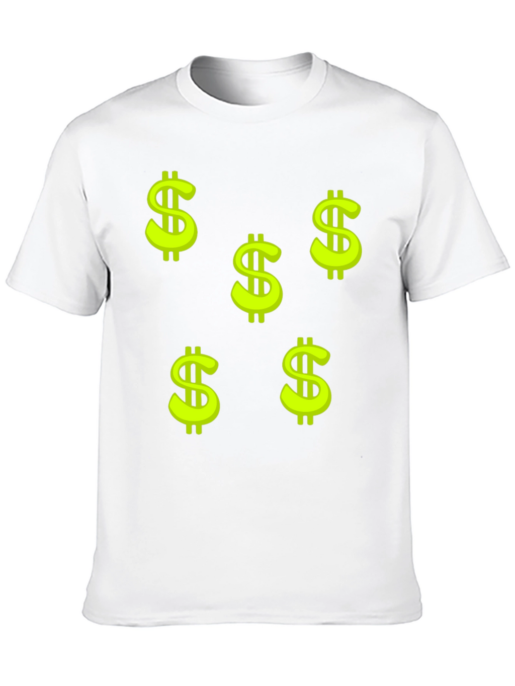 Black Tee with Dollar Sign Print