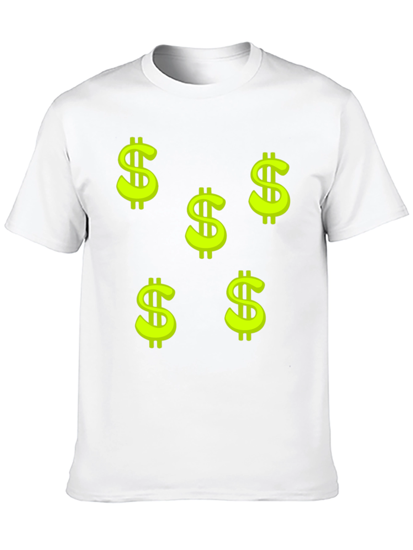 Black Tee with Dollar Sign Print
