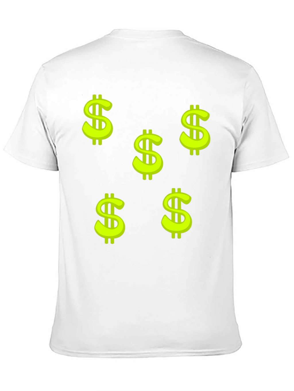 Black Tee with Dollar Sign Print