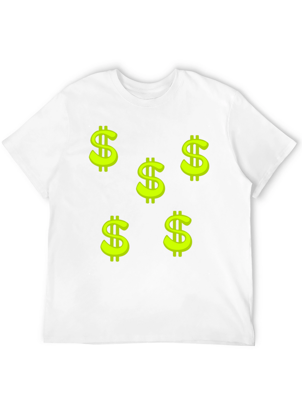 Black Tee with Dollar Sign Print