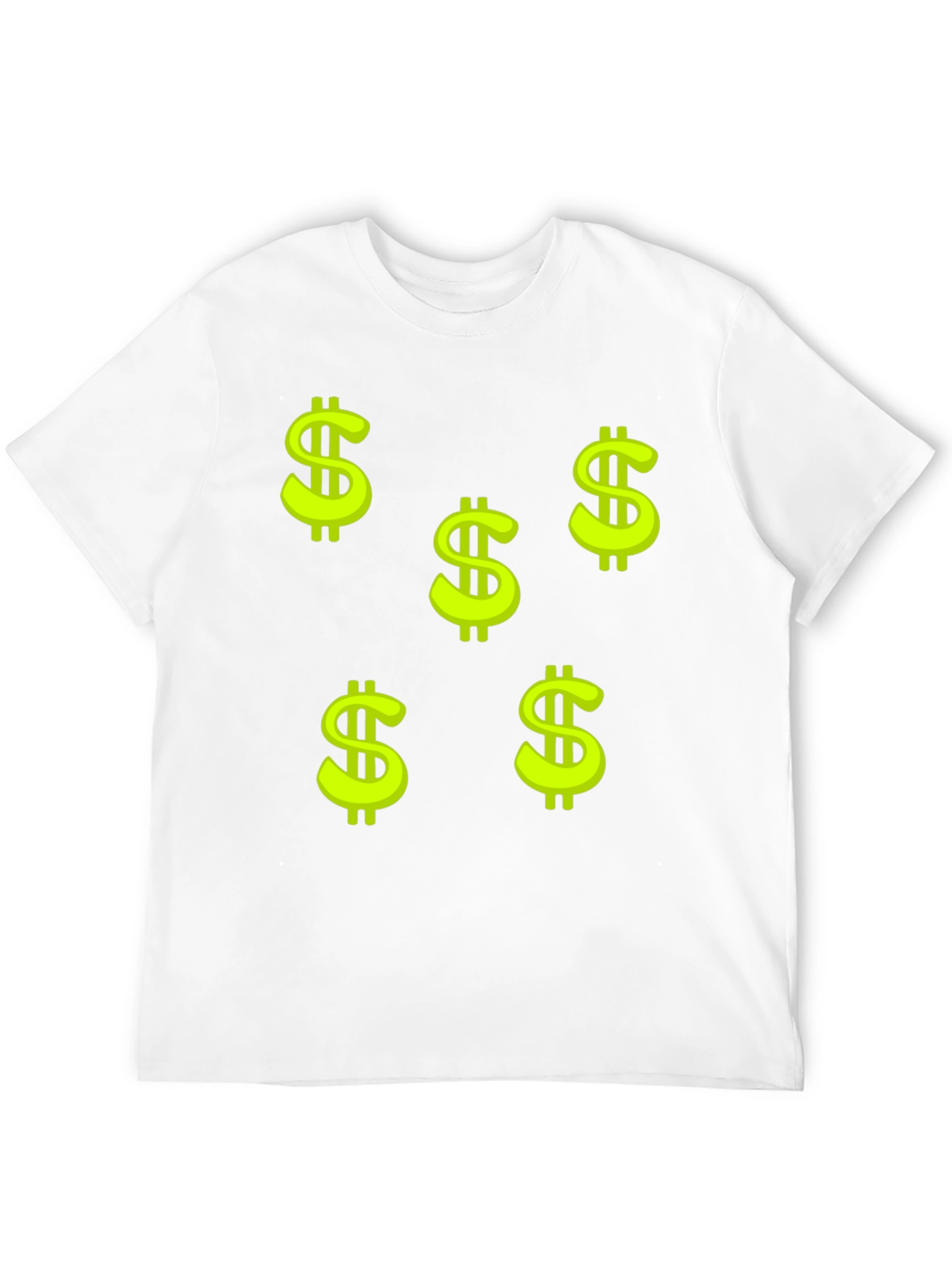 Black Tee with Dollar Sign Print