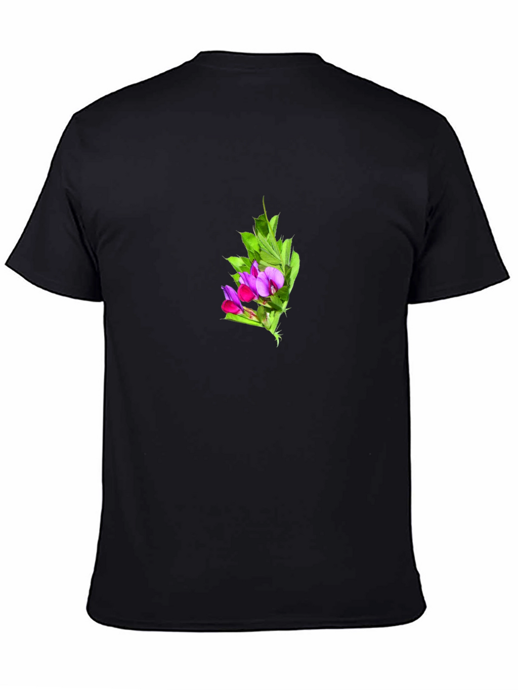 Floral Print Black T-Shirt