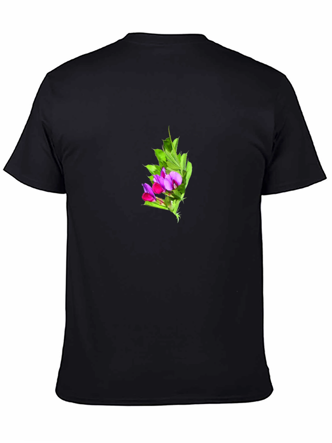 Floral Print Black T-Shirt