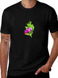 Floral Print Black T-Shirt