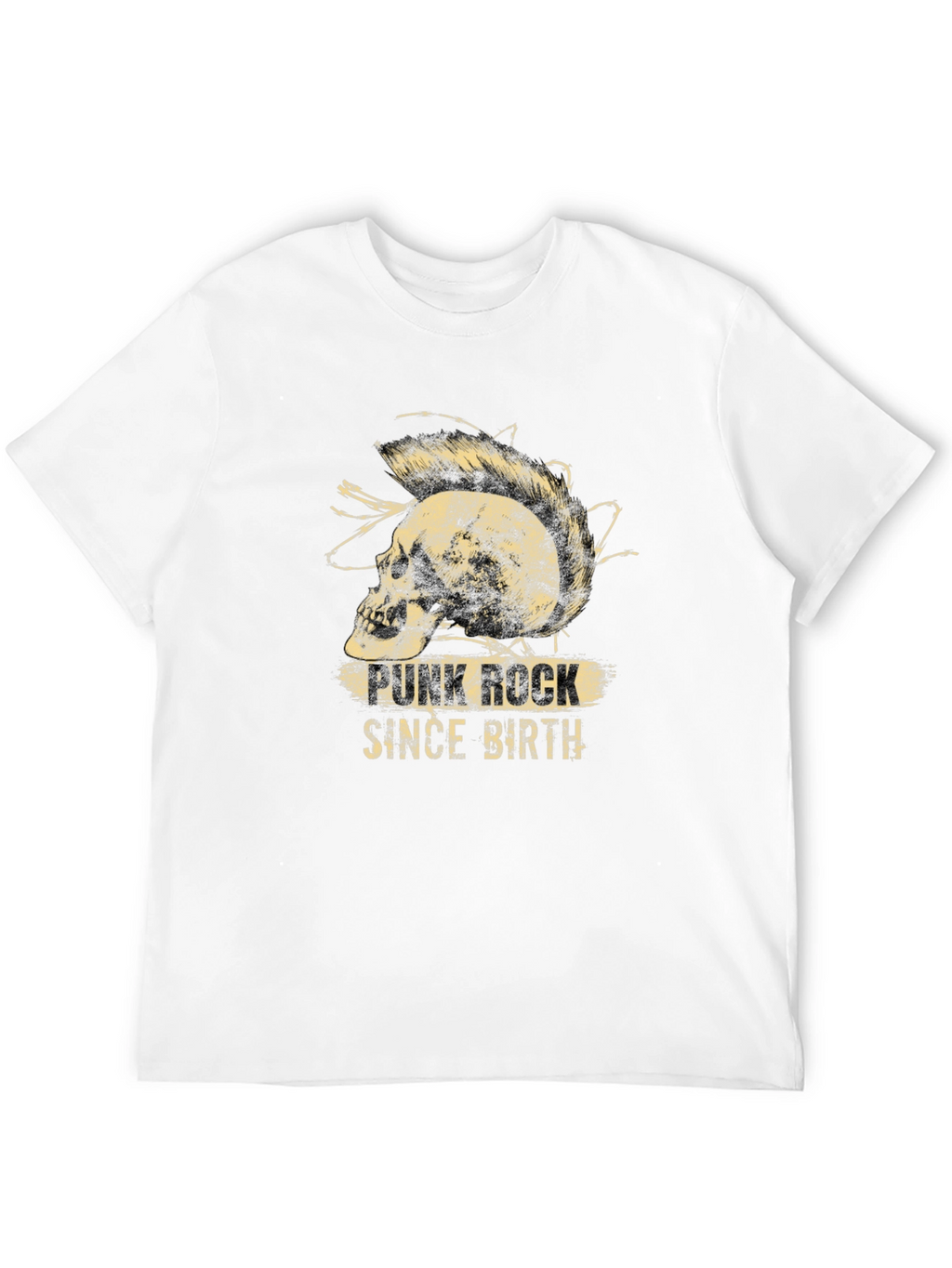 Punk Rock Since Birth Skull Graphic T-Shirt