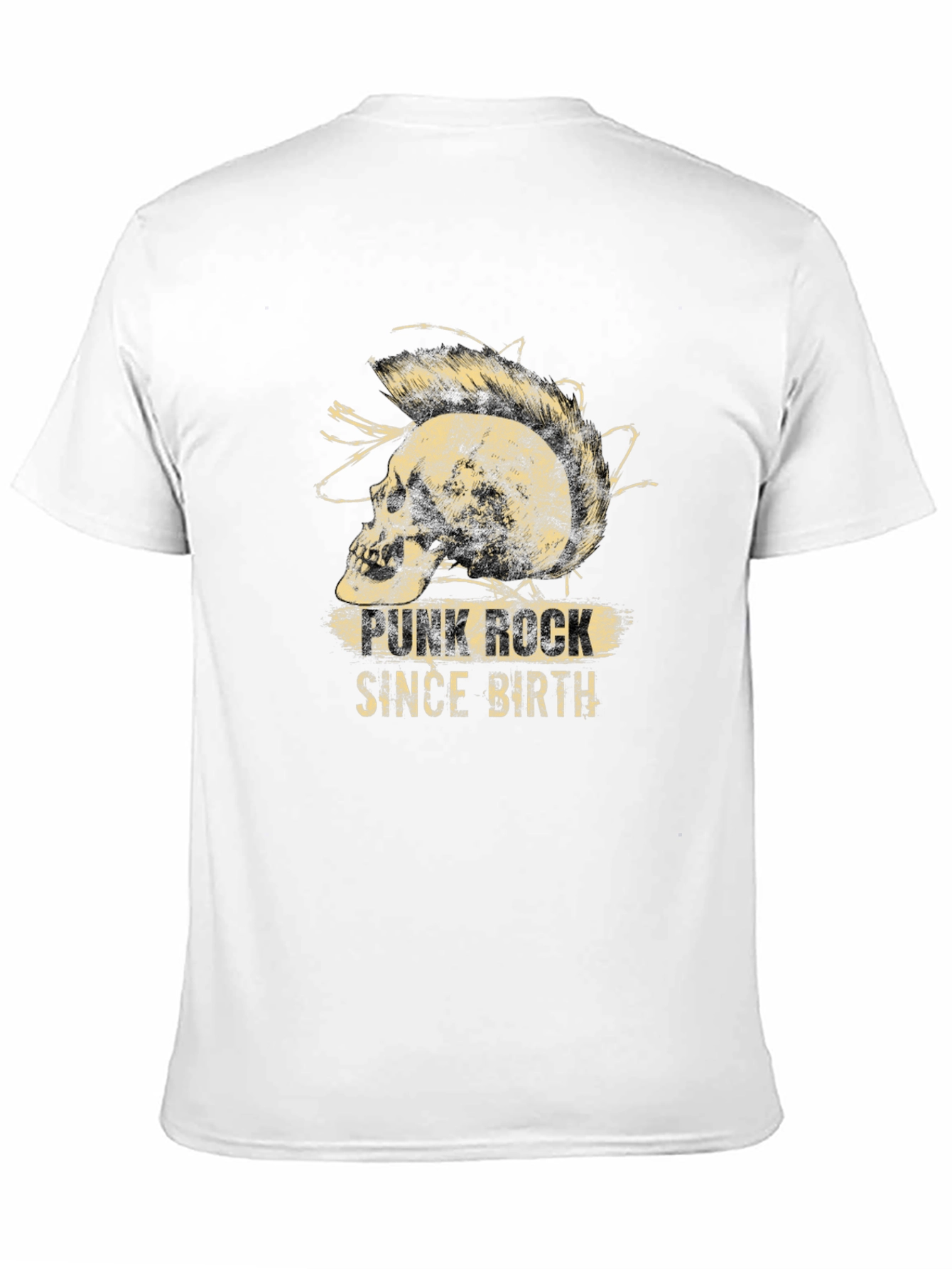 Punk Rock Since Birth Skull Graphic T-Shirt