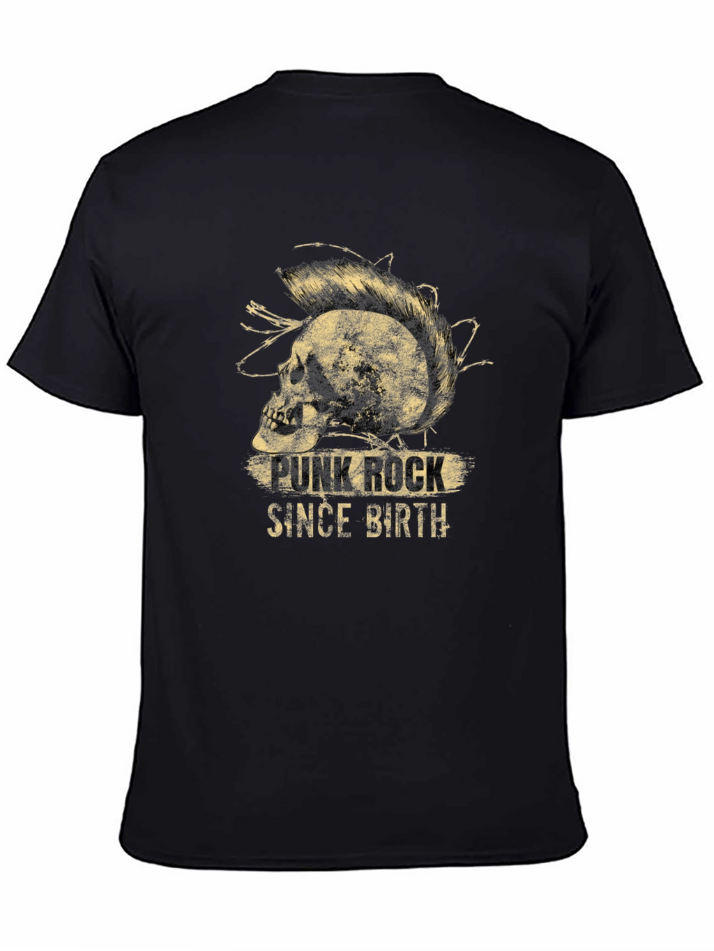 Punk Rock Since Birth Skull Graphic T-Shirt