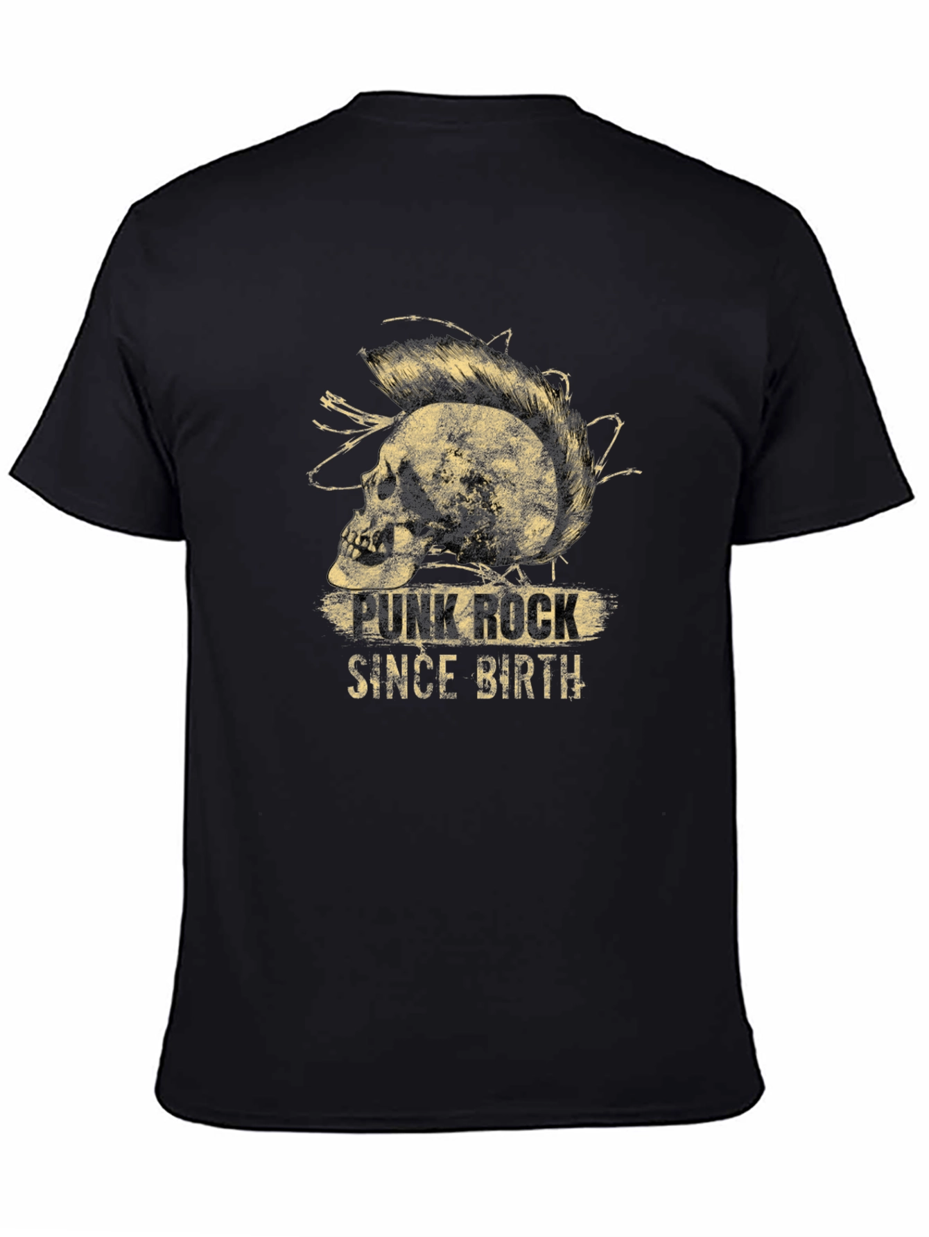 Punk Rock Since Birth Skull Graphic T-Shirt