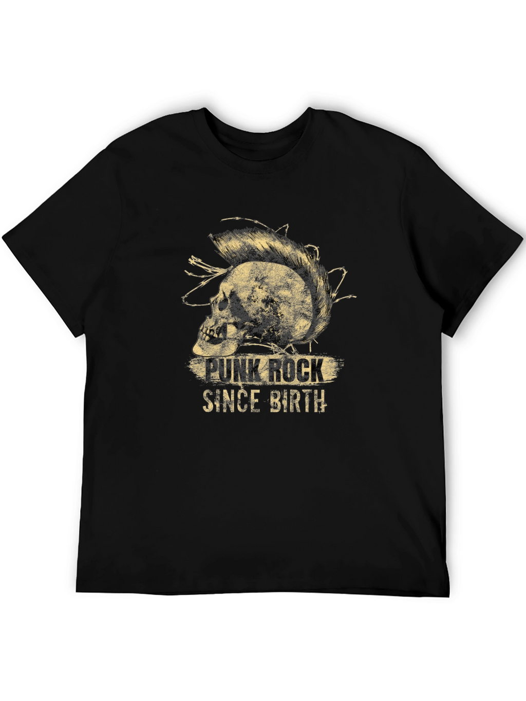 Punk Rock Since Birth Skull Graphic T-Shirt