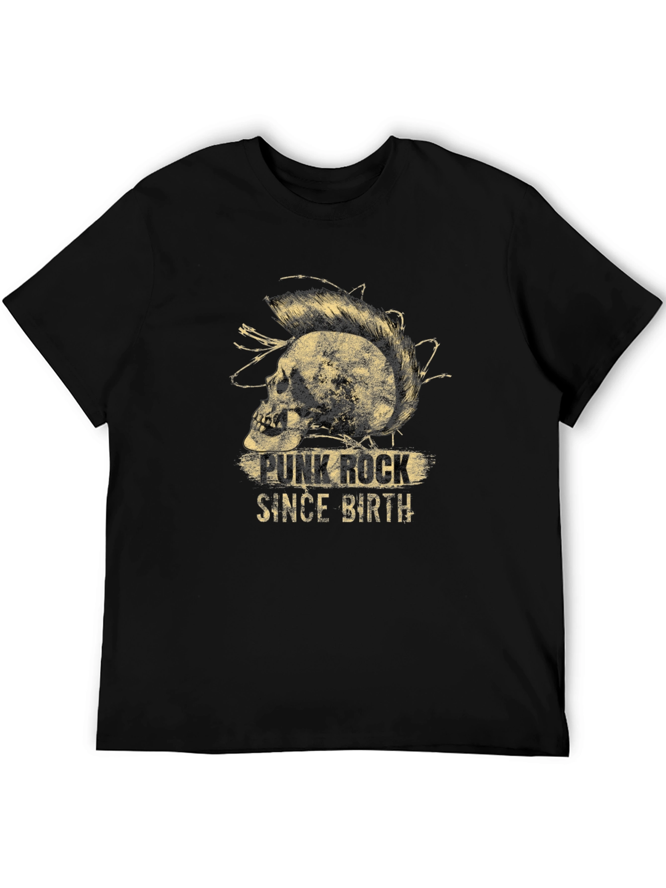 Punk Rock Since Birth Skull Graphic T-Shirt