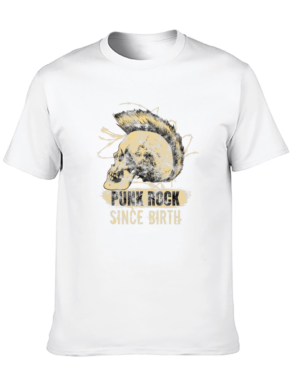 Punk Rock Since Birth Skull Graphic T-Shirt