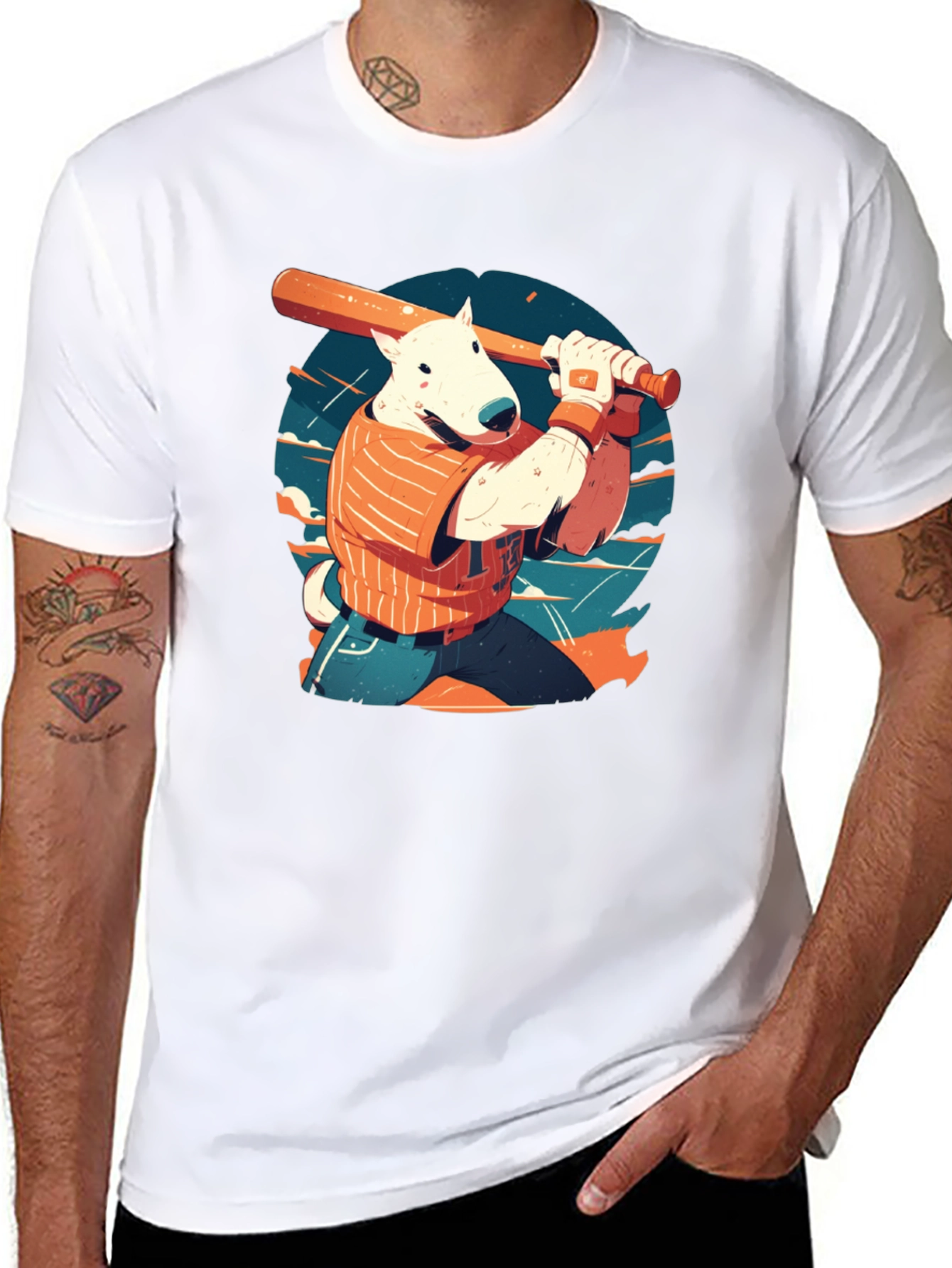 Baseball Dog Graphic Tee