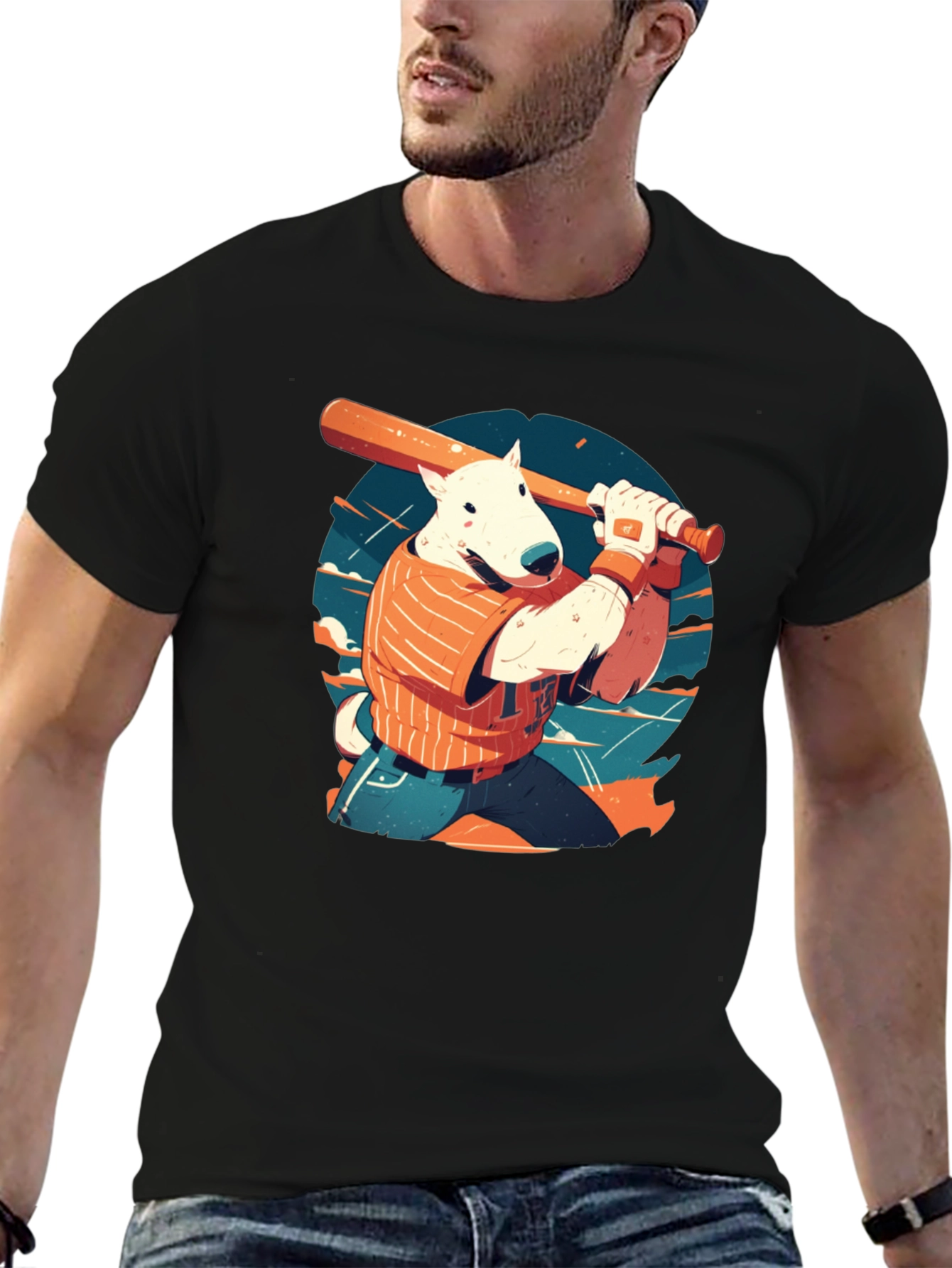Baseball Dog Graphic Tee