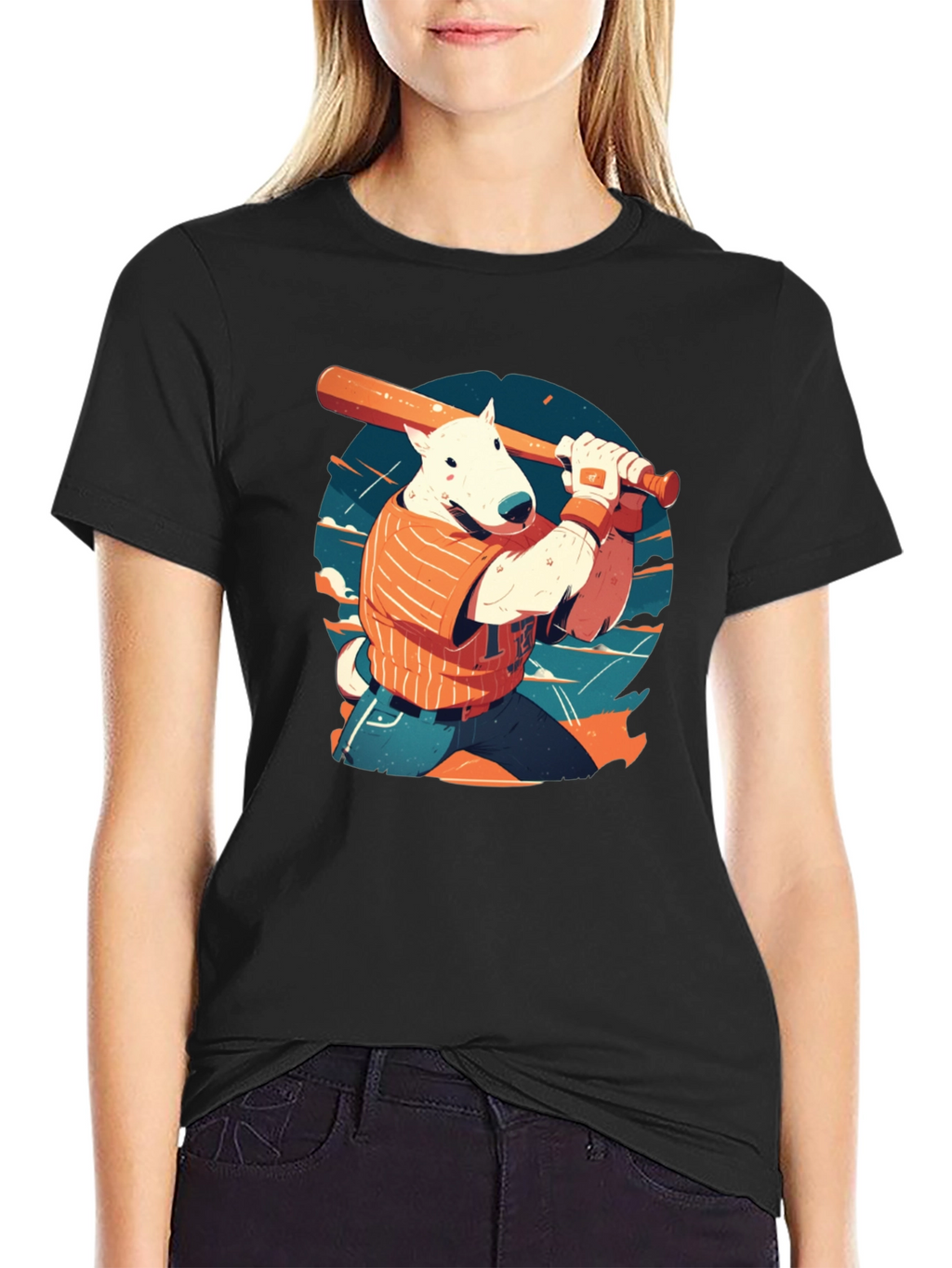 Baseball Dog Graphic Tee