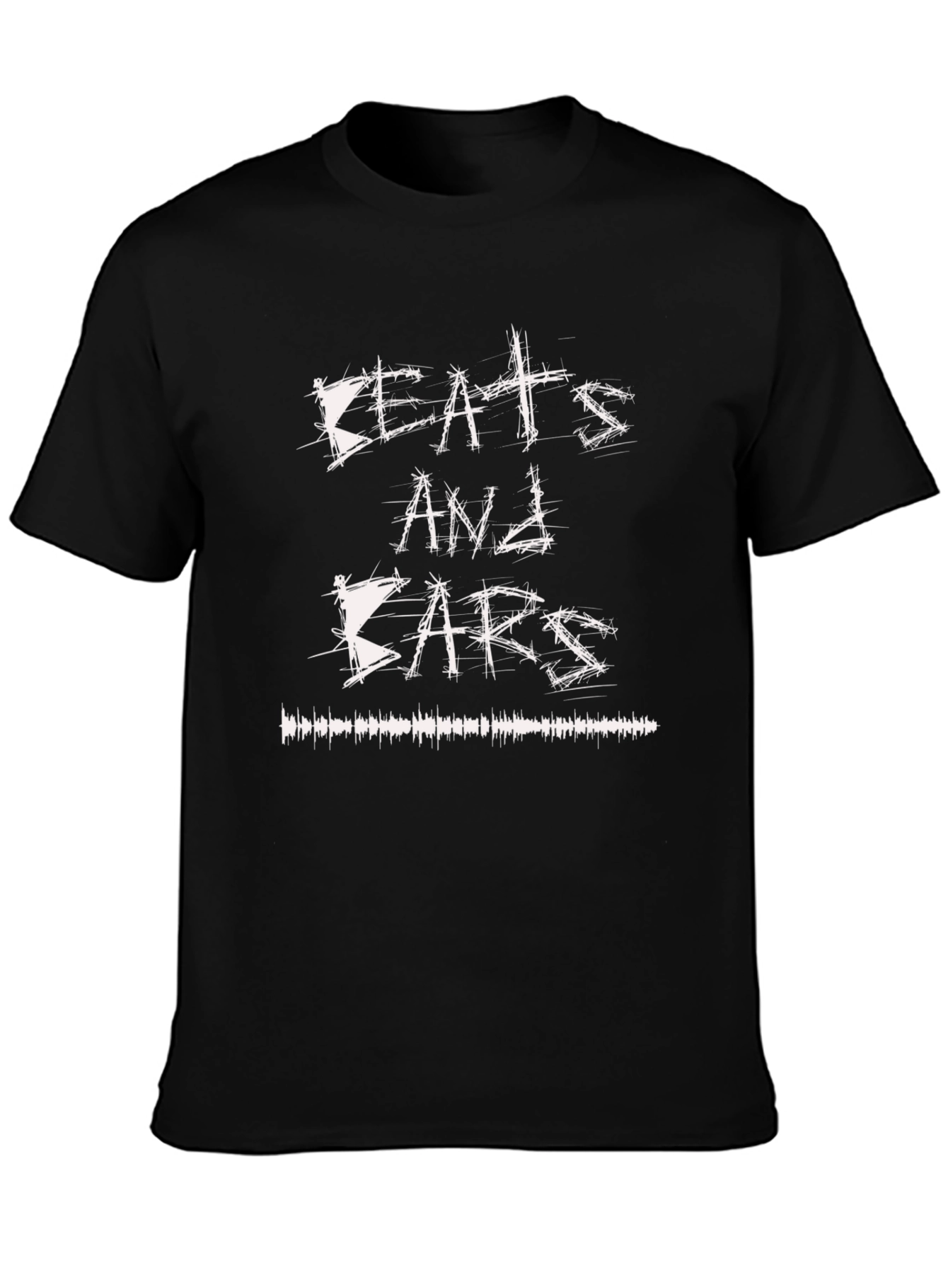 Beats and Bars Graphic Tee - Black Cotton Music Lover Shirt