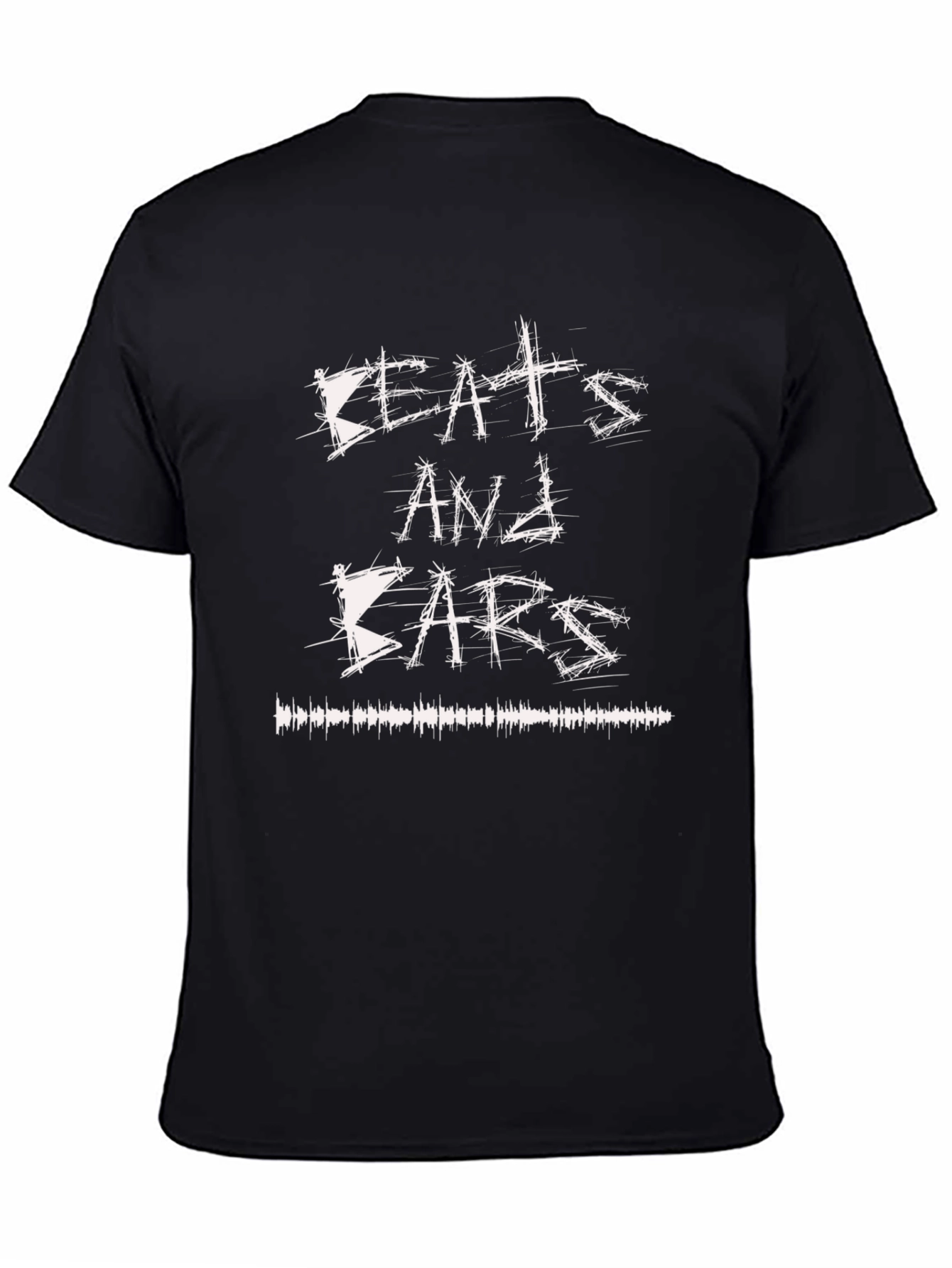 Beats and Bars Graphic Tee - Black Cotton Music Lover Shirt