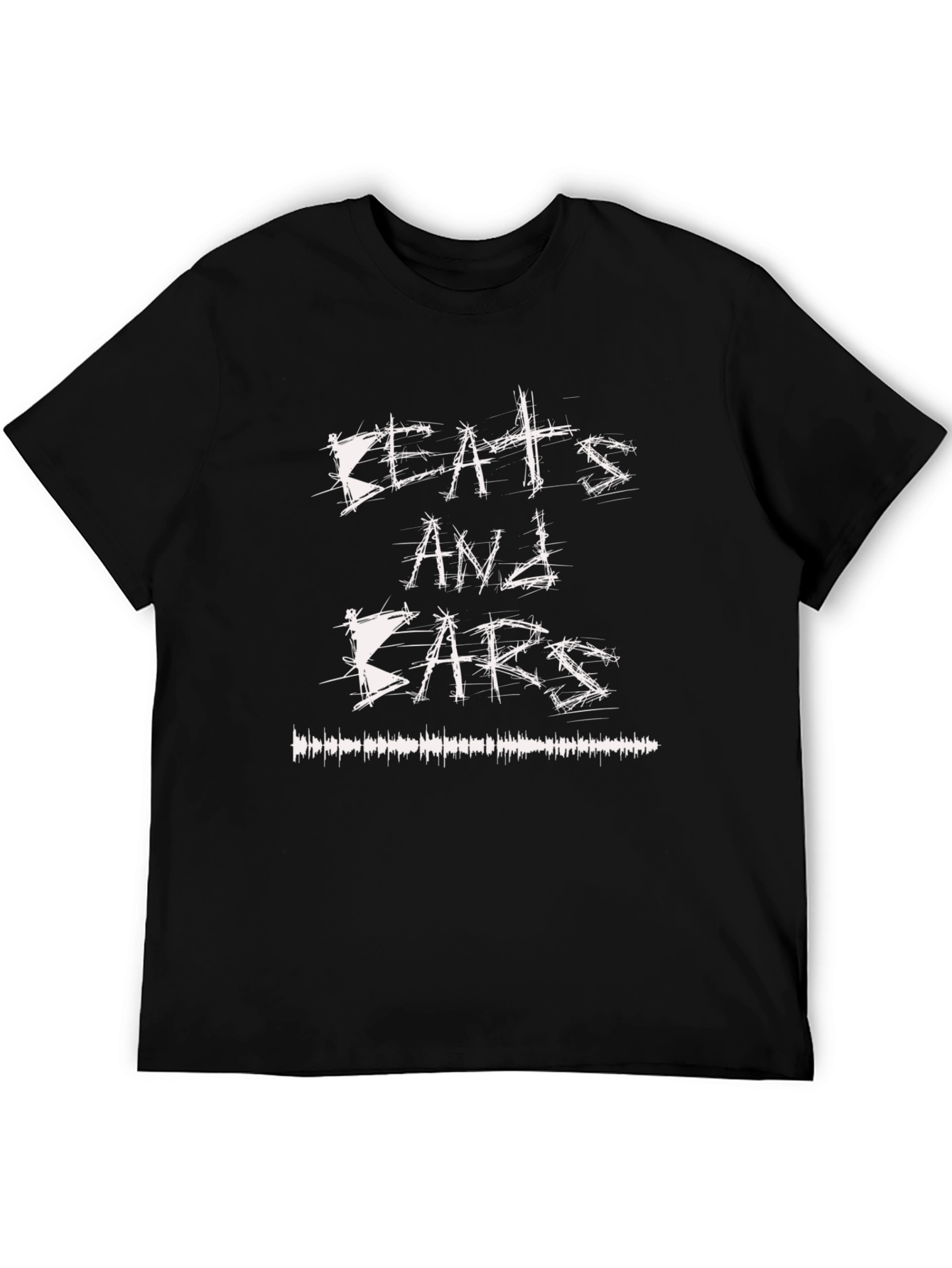Beats and Bars Graphic Tee - Black Cotton Music Lover Shirt