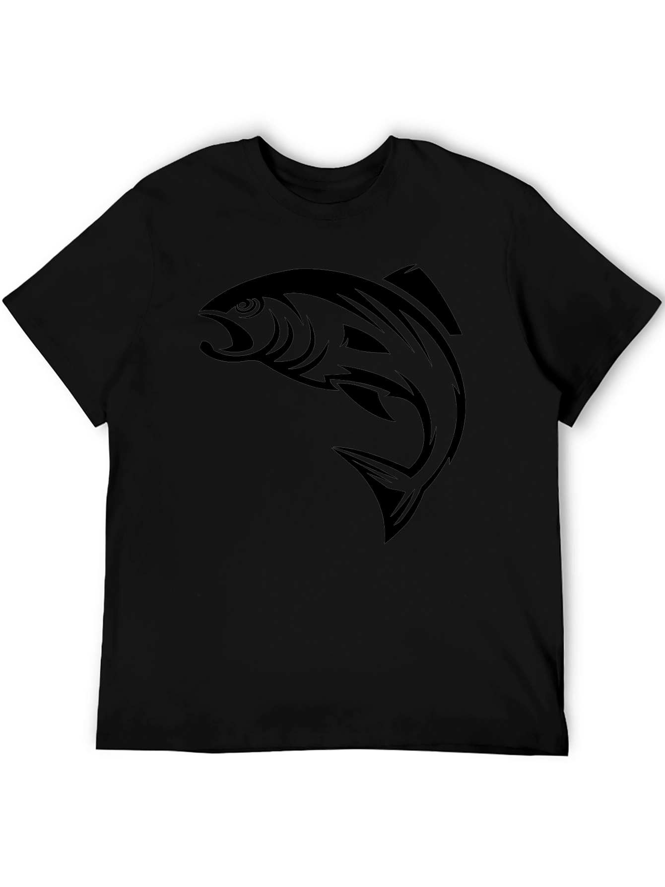 Black Fish Graphic T-Shirt - Mens Casual Tee