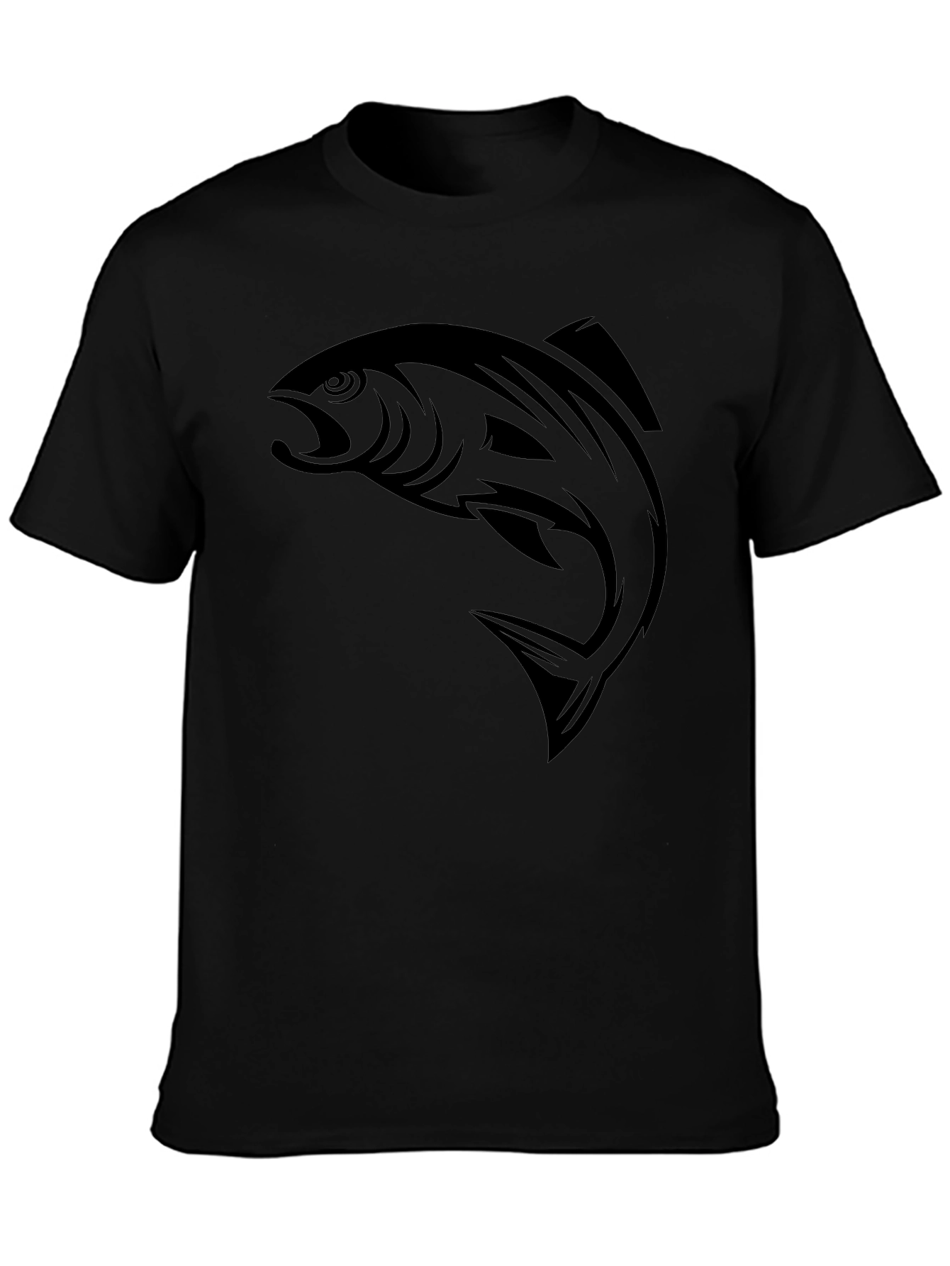 Black Fish Graphic T-Shirt - Mens Casual Tee