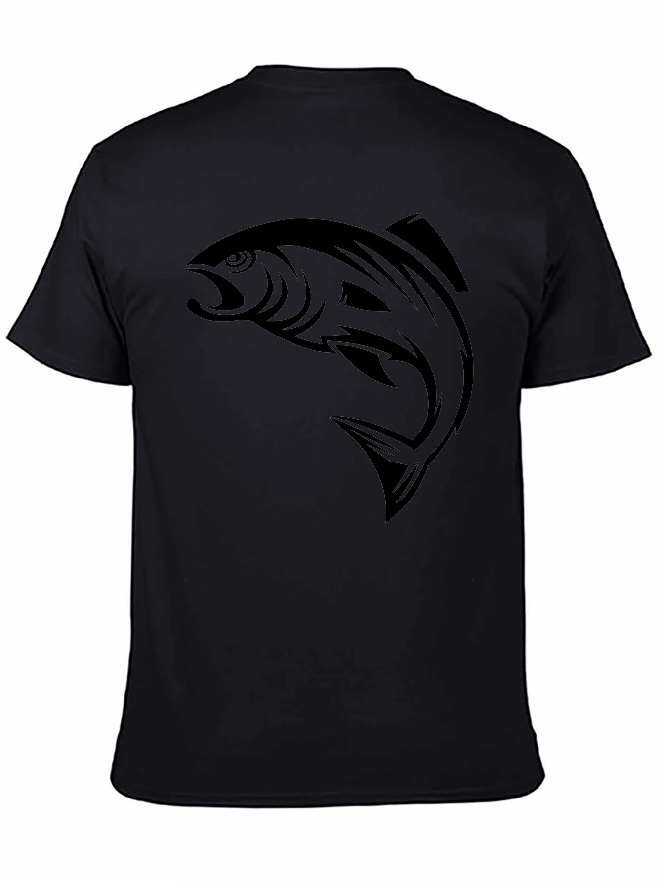 Black Fish Graphic T-Shirt - Mens Casual Tee